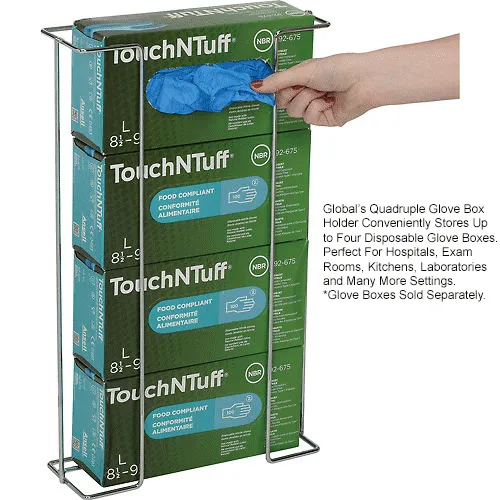 Quadruple Glove Box Holder, Wire Steel - Image 3