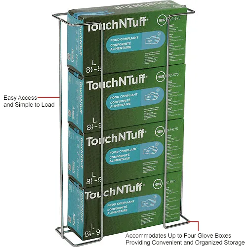 Quadruple Glove Box Holder, Wire Steel - Image 4