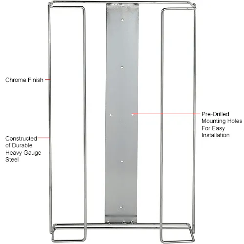 Quadruple Glove Box Holder, Wire Steel - Image 5