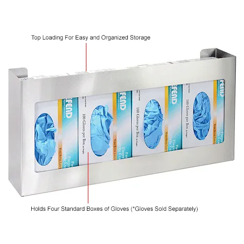 Quadruple Stainless Steel Glove Box Holder - Image 3